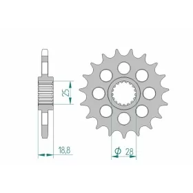 AFAM plieninė standartinė priekinė žvaigždutė 61602 - 525 19-20 dantukų BMW F 800 R ABS 09-19