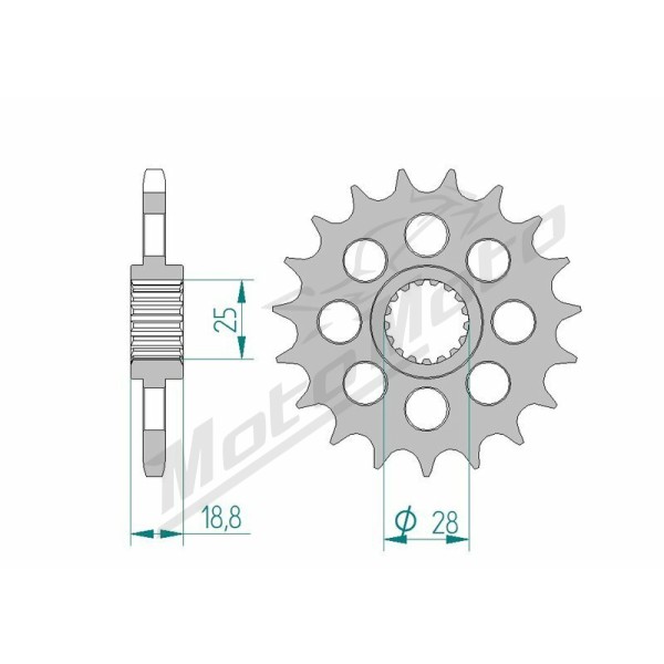 AFAM plieninė standartinė priekinė žvaigždutė 61602 - 525 19-20 dantukų BMW F 800 R ABS 09-19