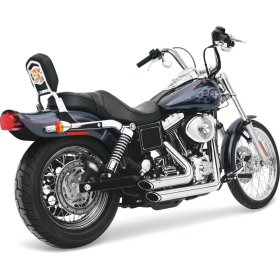 VANCE & HINES Shortshots Staggered Exhaust System Chrome Harley Davidson FXD / FXDWG / FXDX / FXDXT 1340-1450cc 91-05