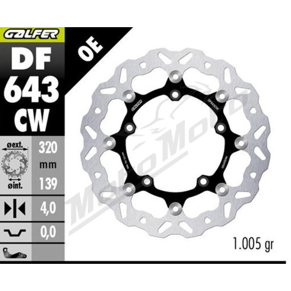GALFER Front brake disc Kove 800X Pro 23-25
