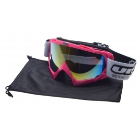 Off Road goggles pink UNIT M18 (rainbow lens)