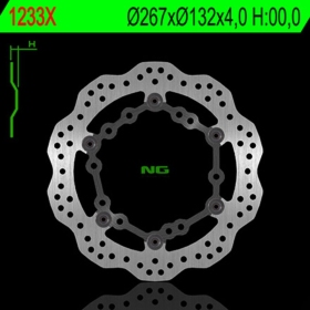 NG BRAKES 1233X plūduriuojantis stabdžių diskas YAMAHA MAJESTY / T-MAX / X-MAX 125-560 06-24