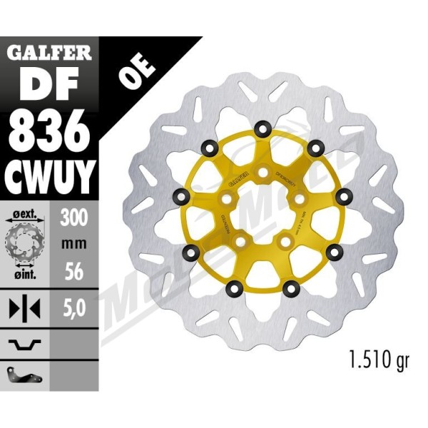 GALFER Wave® Rear Brake Rotor Harley Davidson FL / FX / XL / XG 750-1923cc 08-24