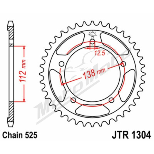 JT Grandinės komplektas sustiprintas 525Z3 16/43 Honda CBR 600F 11-12