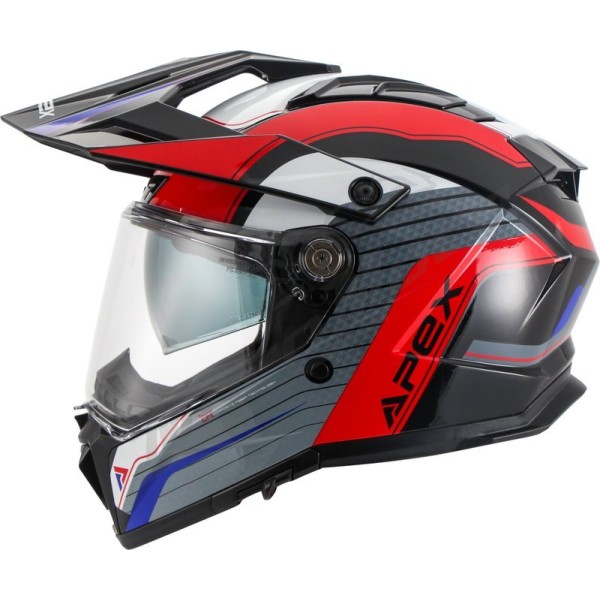 APEX Helmet AT300 Everest Grey / Red