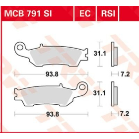 TRW EC Series Ceramic Brake Pads Yamaha 125-450cc 08-23