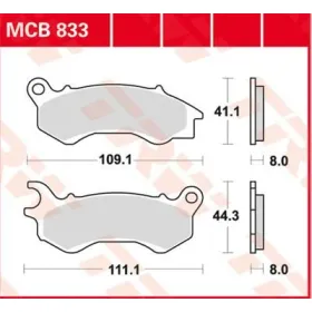 TRW EC Series Ceramic Brake Pads Honda / Peugeot / Torrot 50-150cc 10-15