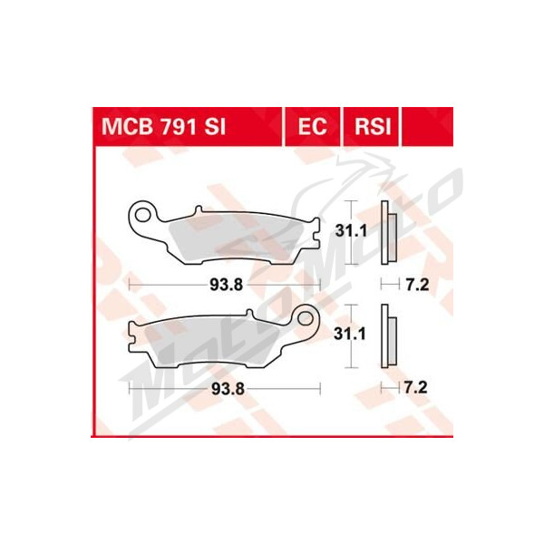 TRW EC Series Ceramic Brake Pads Yamaha 125-450cc 08-23