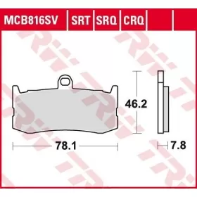 BRAKE PADS TRW MCB816SV ROUTE