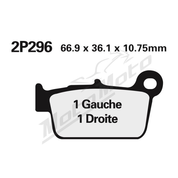 NISSIN Street /Off-Road Sintered Metal Brake pads 2P-296ST-MX Aprilia / Beta / Fantic / Gas Gas / Kawasaki / KTM / Rieju / Suzuki / Yamaha 50-450cc 97-26