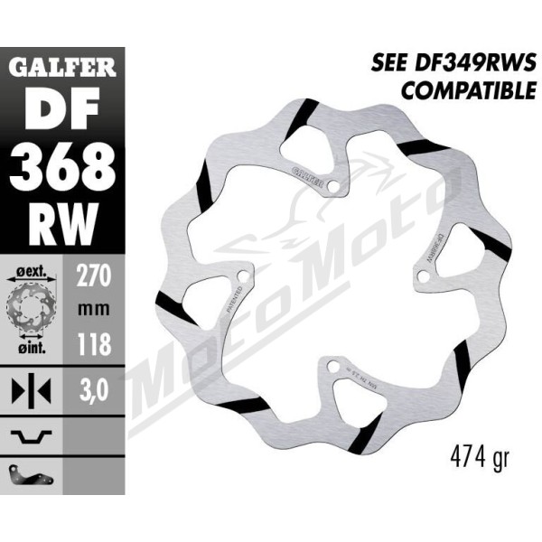 GALFER Priekinis stabdžių diskas Suzuki RMX / RM-Z 250-450cc 18-25