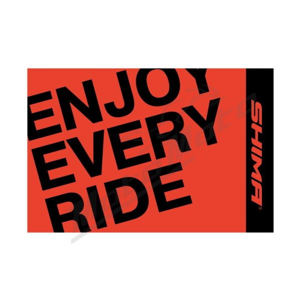 Shima mat "Enjoy Every Ride" 90x60cm Red