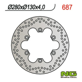 NG BRAKES Front Fixed Brake Disc 280mm Kawasaki ER / GPZ / GTR / ZL 500-1100cc 83-06