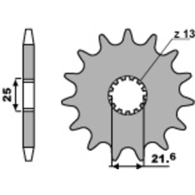 PBR Steel Standard Front Sprocket 566 - 530 HUSABERG / HUSQVARNA / SUZUKI / YAMAHA 390-1200cc 1978-2013