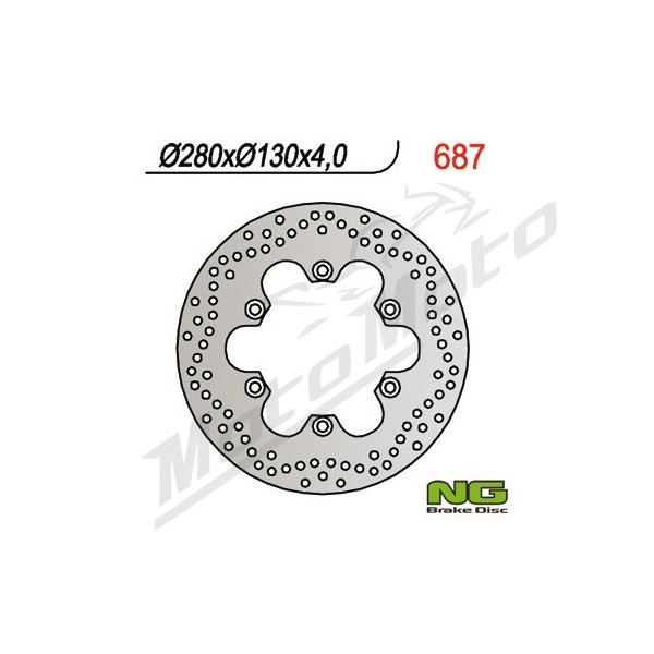NG BRAKES Front Fixed Brake Disc 280mm Kawasaki ER / GPZ / GTR / ZL 500-1100cc 83-06