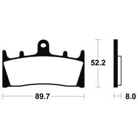TECNIUM Street Performance Sintered Metal Brake pads MF186 Kawasaki / Suzuki 600-1400cc 93-07