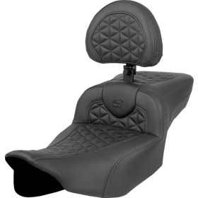 SADDLEMEN RoadSofa Tri Gripper Extended Seat With Backrest Harley Davidson FLHX / FLTRX / FLTRXSE 1923-1977 23-25
