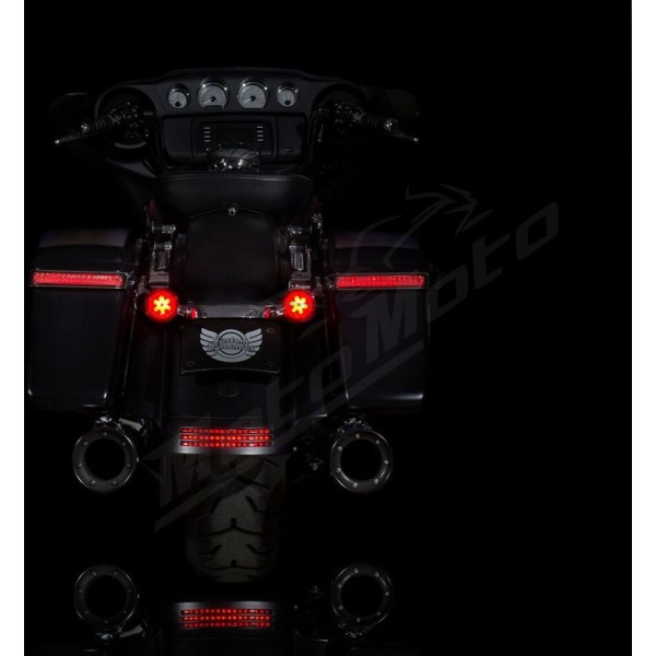 CUSTOM DYNAMICS ProBEAM® Red LED Turn Signals with Red Lenses Harley Davidson FLFB / FLFBS 883-1977cc 99-25