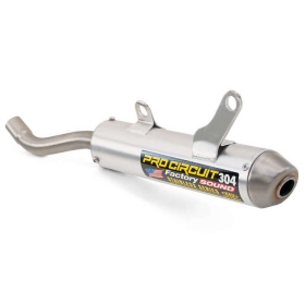 PRO CIRCUIT Muffler Brushed Aluminum/Stainless Steel End Cap Kawasaki KX125cc 2004-2008