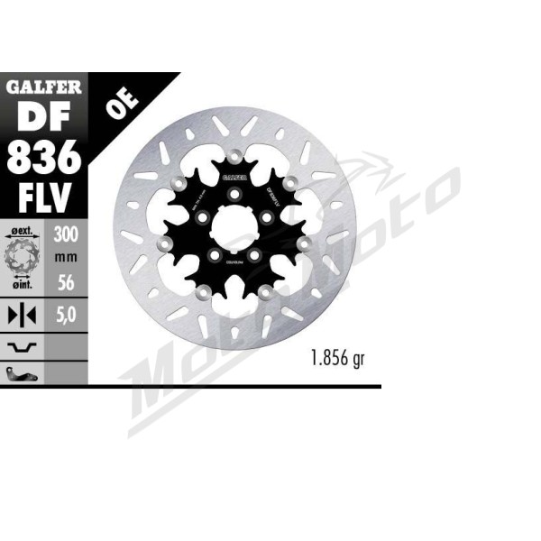 GALFER Plaukiojantis priekinis stabdžių diskas Harley Davidson FLH / FLHR / FLHRC 1584-1800cc 08-23
