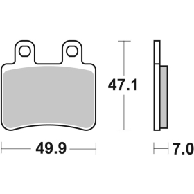 SBS 167CT Scooter Carbon Tech Organic Brake Pads Derbi / Italjet / Peugeot / Yamaha 50-400cc 00-16