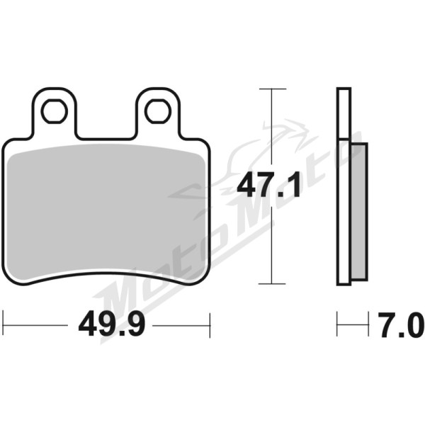 SBS 167CT Scooter Carbon Tech Organic Brake Pads Derbi / Italjet / Peugeot / Yamaha 50-400cc 00-16