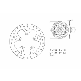 BREMBO Serie Oro apvalus fiksuotas stabdžių diskas PEUGEOT GEOPOLIS / SATELIS 125-250cc 06-19