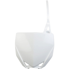 UFO Front Number Plate Yamaha YZ 65-85cc 15-> White