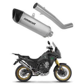 Dominator Exhaust Silencer Muffler Titanium HP6 + dB killer Rieju Aventura 500 2023-2026