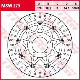 TRW Brake disc front floating Triumph Sprint 150 ST 2006