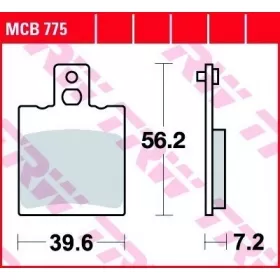  BRAKE PADS TRW MCB775 STANDARD