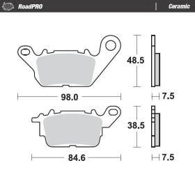 MOTO-MASTER Ceramic Front Brake Pads Yamaha GPD 125-155 15-23