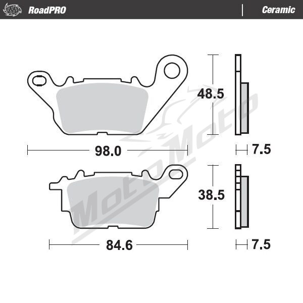 MOTO-MASTER Keraminės Priekinės stabdžių trinkelės Yamaha GPD 125-155 15-23