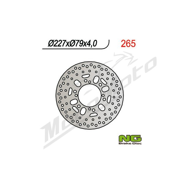 NG BRAKES Front Fixed Brake Disc 227mm Polaris Sportsman 400-500cc 01-06