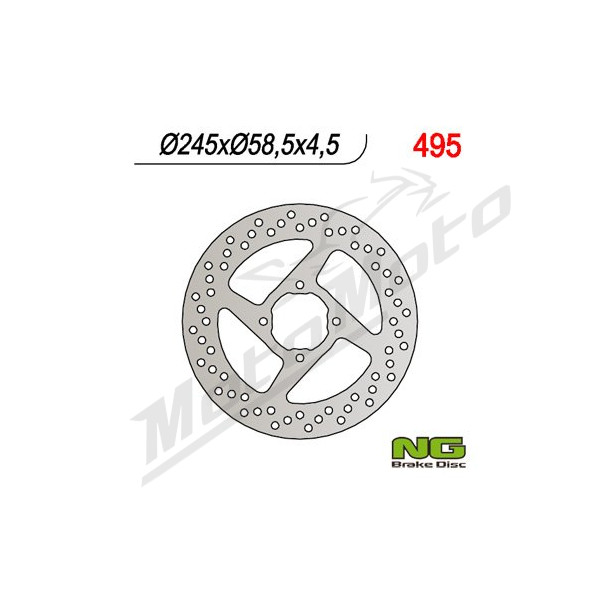 NG BRAKES Rear Fixed Brake Disc 245mm Yamaha YFM 350cc 00-03