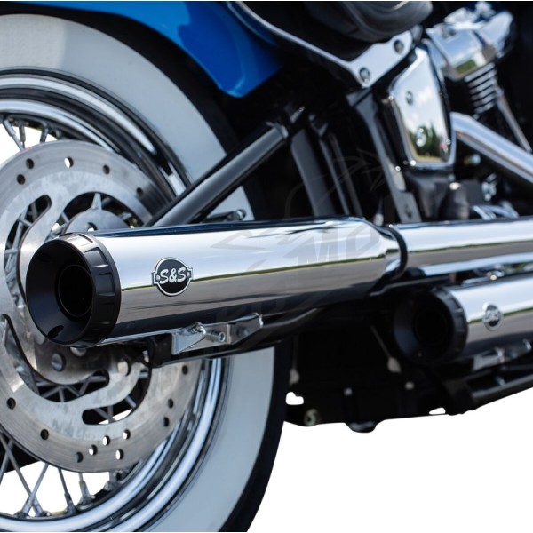 S&S CYCLE Grand National Race Slip-On Mufflers Harley Davidson FLDE / FLHC / FLHCS 1750-1868cc 18-23