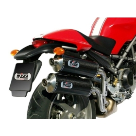 MIVV GP Carbon Double Slip-On exhaust Ducati Monster 800 S2R