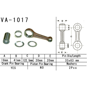 VESRAH Connecting rod Honda TRX 450 95-01