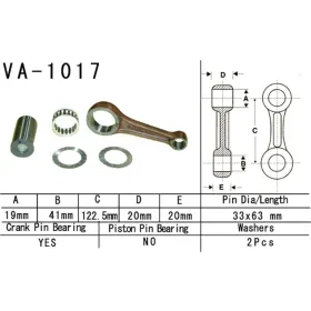VESRAH Connecting rod Honda TRX 450 95-01