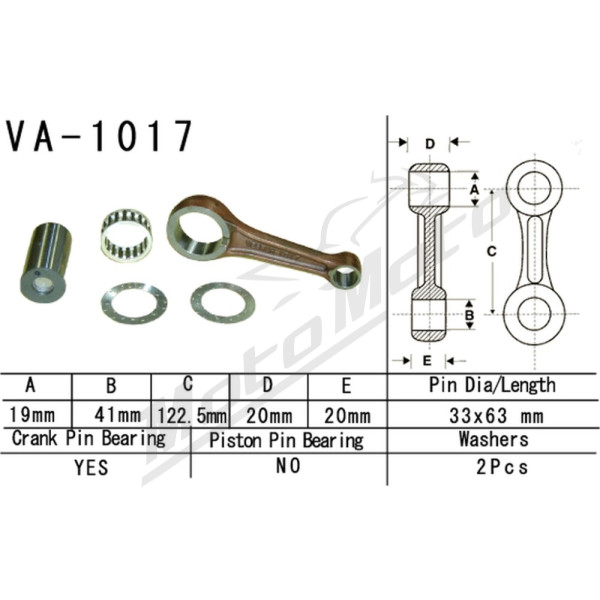 VESRAH Connecting rod Honda TRX 450 95-01