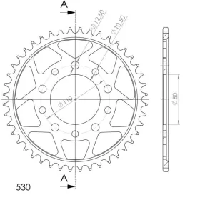 Supersprox / JT Rear sprocket 1334.43 43t