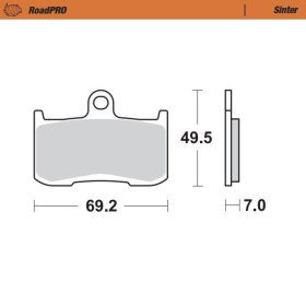 MOTO-MASTER Roadpro Front Brake Pads Indian /Triumph / Victory / Suzuki / Kawasaki 675-1890 03-24