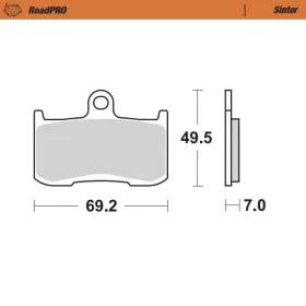MOTO-MASTER Roadpro Front Brake Pads Indian /Triumph / Victory / Suzuki / Kawasaki 675-1890 03-24