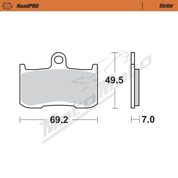 MOTO-MASTER Roadpro Front Brake Pads Indian /Triumph / Victory / Suzuki / Kawasaki 675-1890 03-24