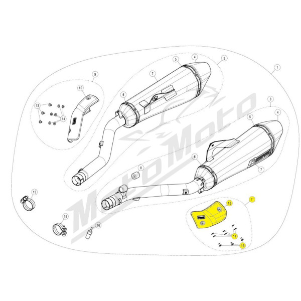 AKRAPOVIC Exhaust Heat Shield BMW K 1600 GT-GTL 11-24