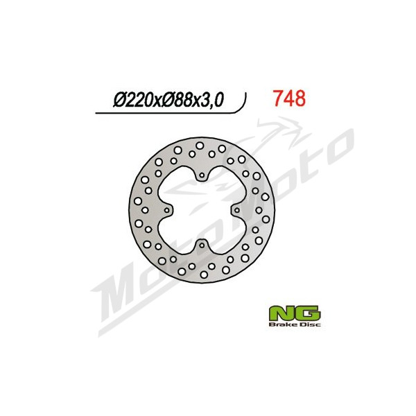 NG BRAKES Front Fixed Brake Disc 220mm Honda CR 80cc 86-95