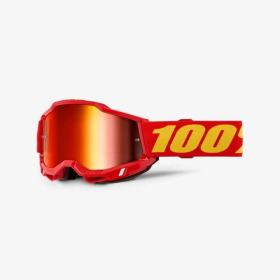 100 percent goggles model accuri 2 red - mirror red lens color red/yellow mirror red lens