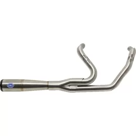 S&S CYCLE 2-into-1 Diamondback Exhaust System Harley Davidson FLH / FLHR / FLHRC 1750-1977c 17-23