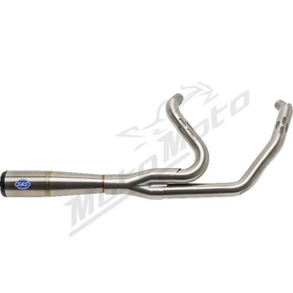 S&S CYCLE 2-into-1 Diamondback Exhaust System Harley Davidson FLH / FLHR / FLHRC 1750-1977c 17-23