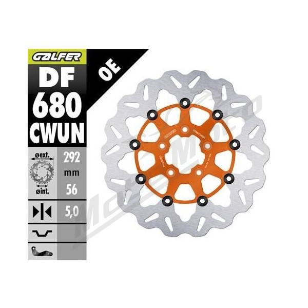 GALFER Brake Rotor Floating Wave Harley Davidson FLDE / FLHR / FLHRCI 1340-1923cc 00-23
